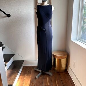 CHANEL Vintage Navy Blue Gown Sz: 40 or US 10